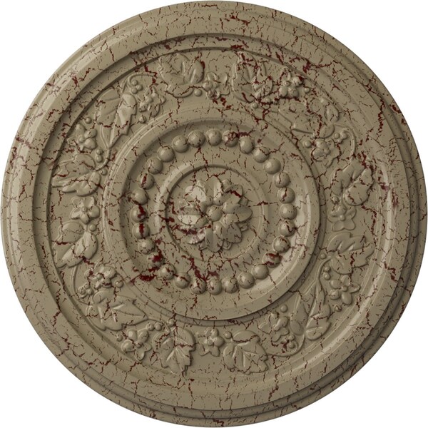 Ekena Millwork Marseille Ceiling Medallion (Fits Canopies up to 4 1/4"), 16 1/8"OD x 5/8"P, Gobi Desert Crackle CM16MAGDC - main